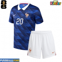 Frankreich Desire Doue #20 Heimtrikotsatz Kinder WM 2026 Kurzarm (+ Kurze Hosen)